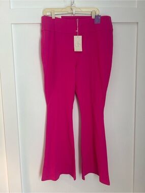 NWT Dear Scarlett It’s Magic Flare Bright Pink Stretch 2X Pants